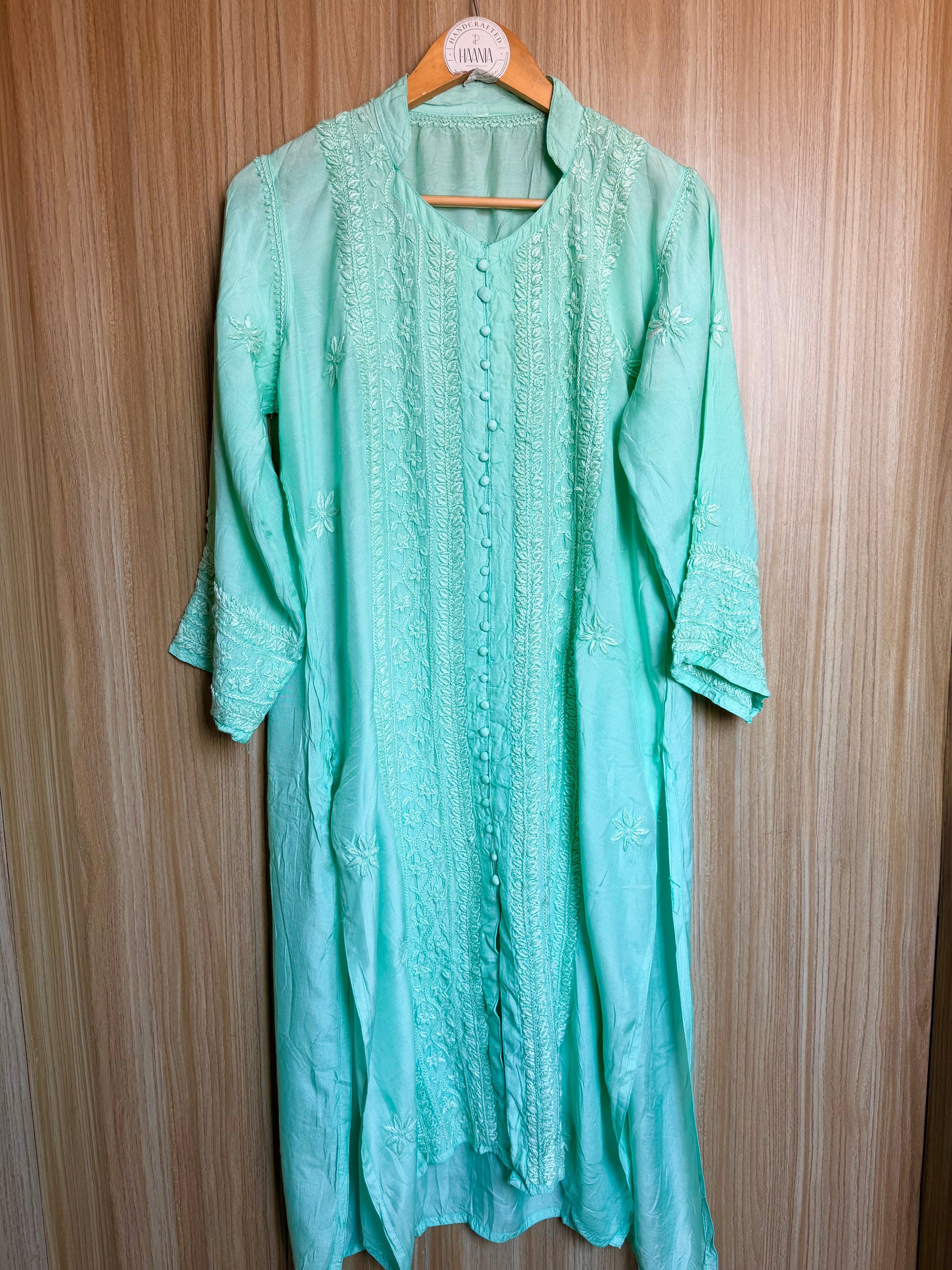 Muslin Chikankari Long Kurta