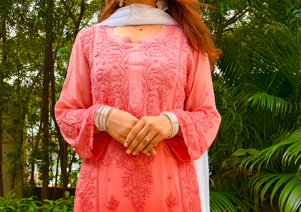Amara Ombré Chikankari Kurta