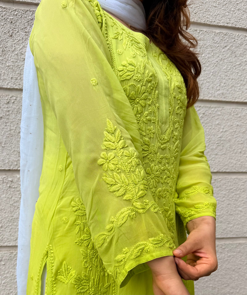 Wasabi Inspired Chikankari Kurta