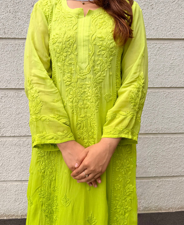 Wasabi Inspired Chikankari Kurta