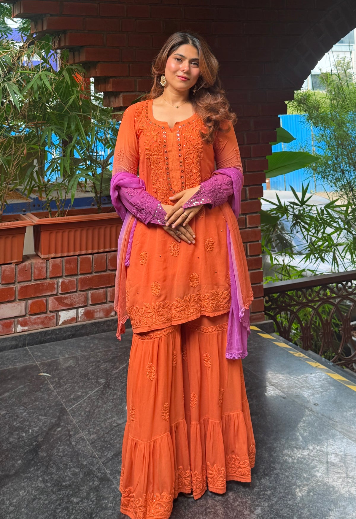 Jamuni Imarti Kamdani Layered Garara Set