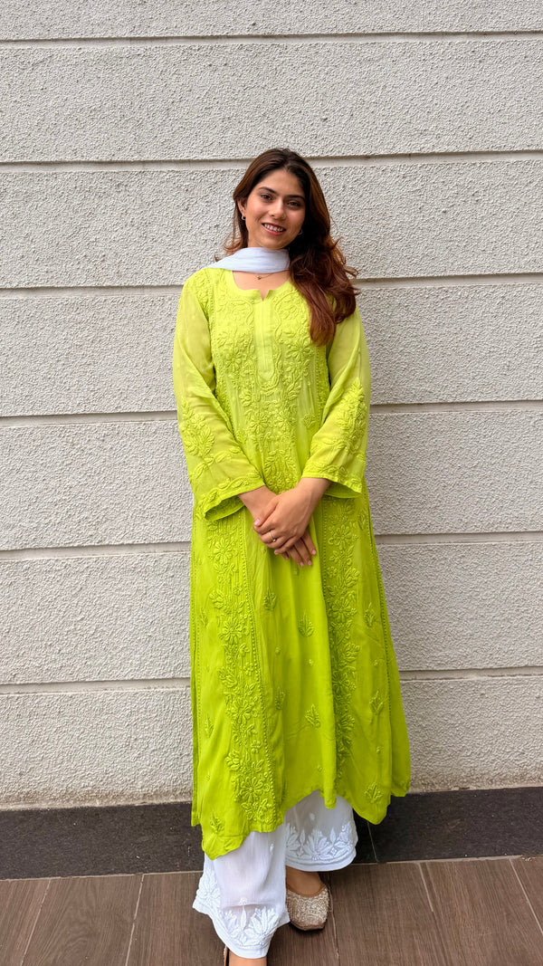 Wasabi Inspired Chikankari Kurta