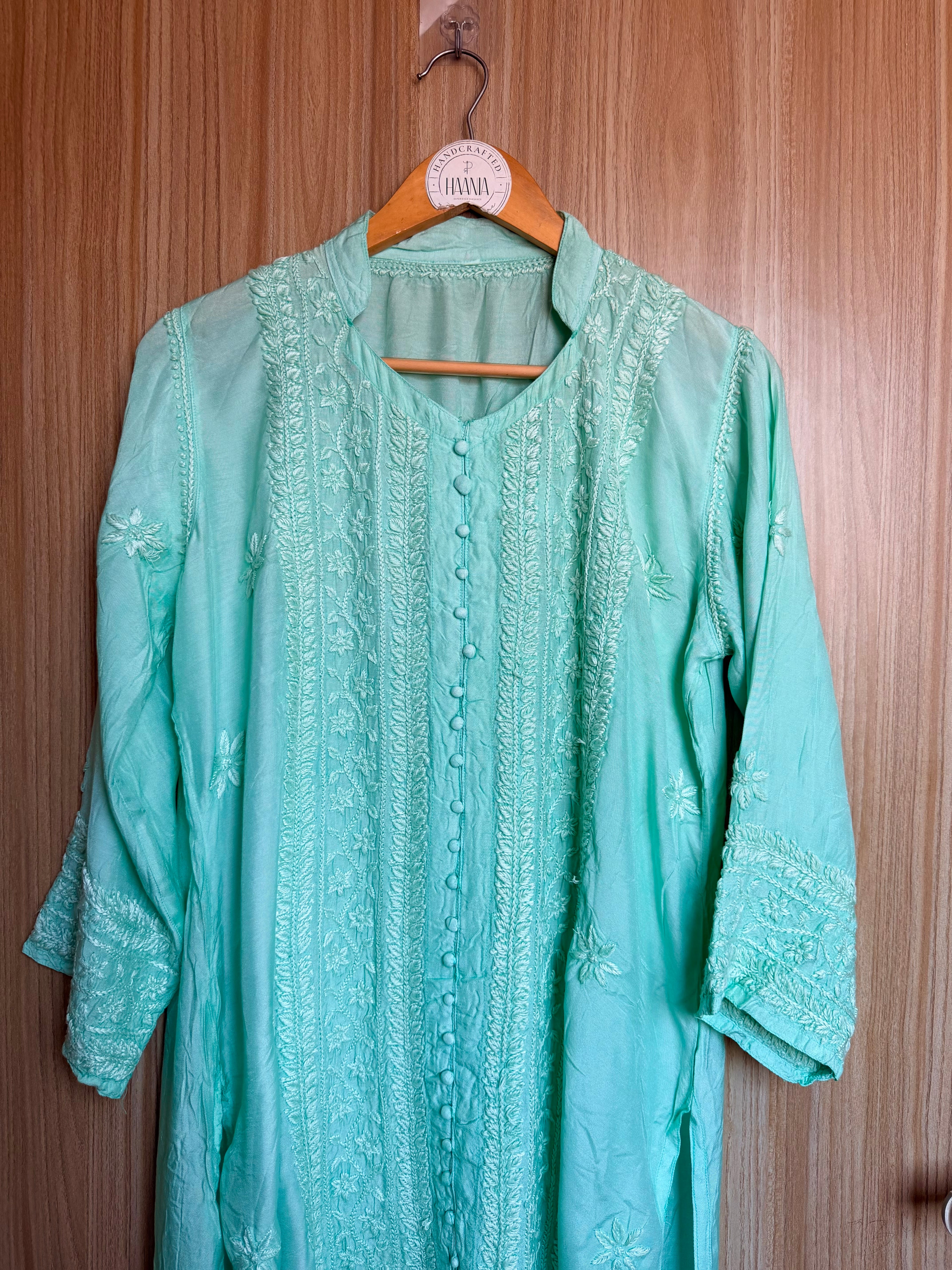 Muslin Chikankari Long Kurta