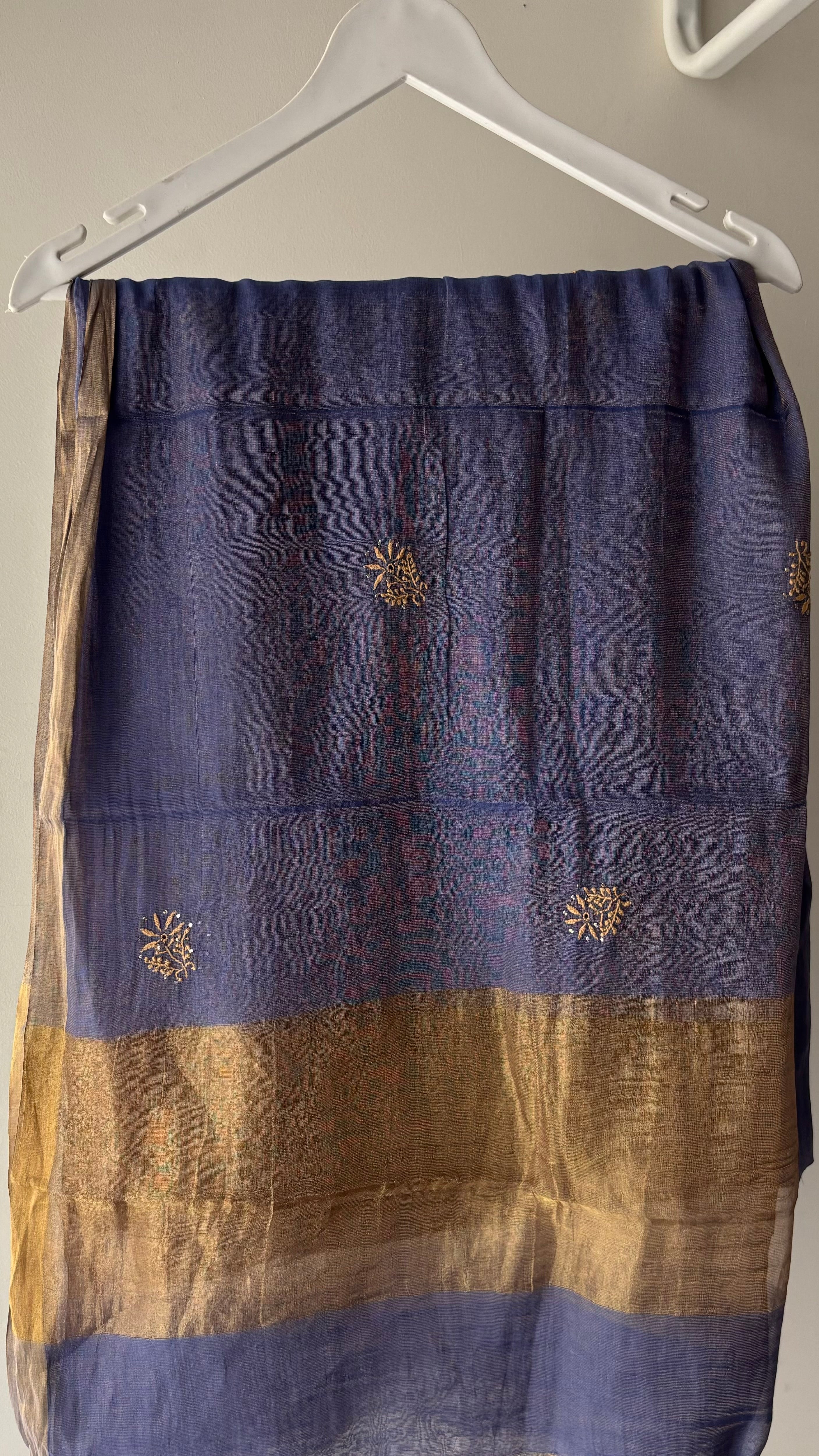 Premium Metallic Tissue Silk Semi Stitched Suit Set