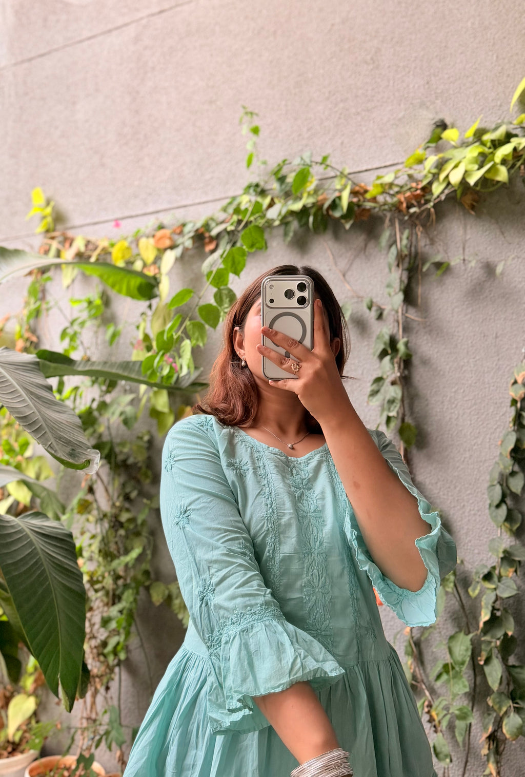 Zuni Handcrafted Chikankari short Kurti