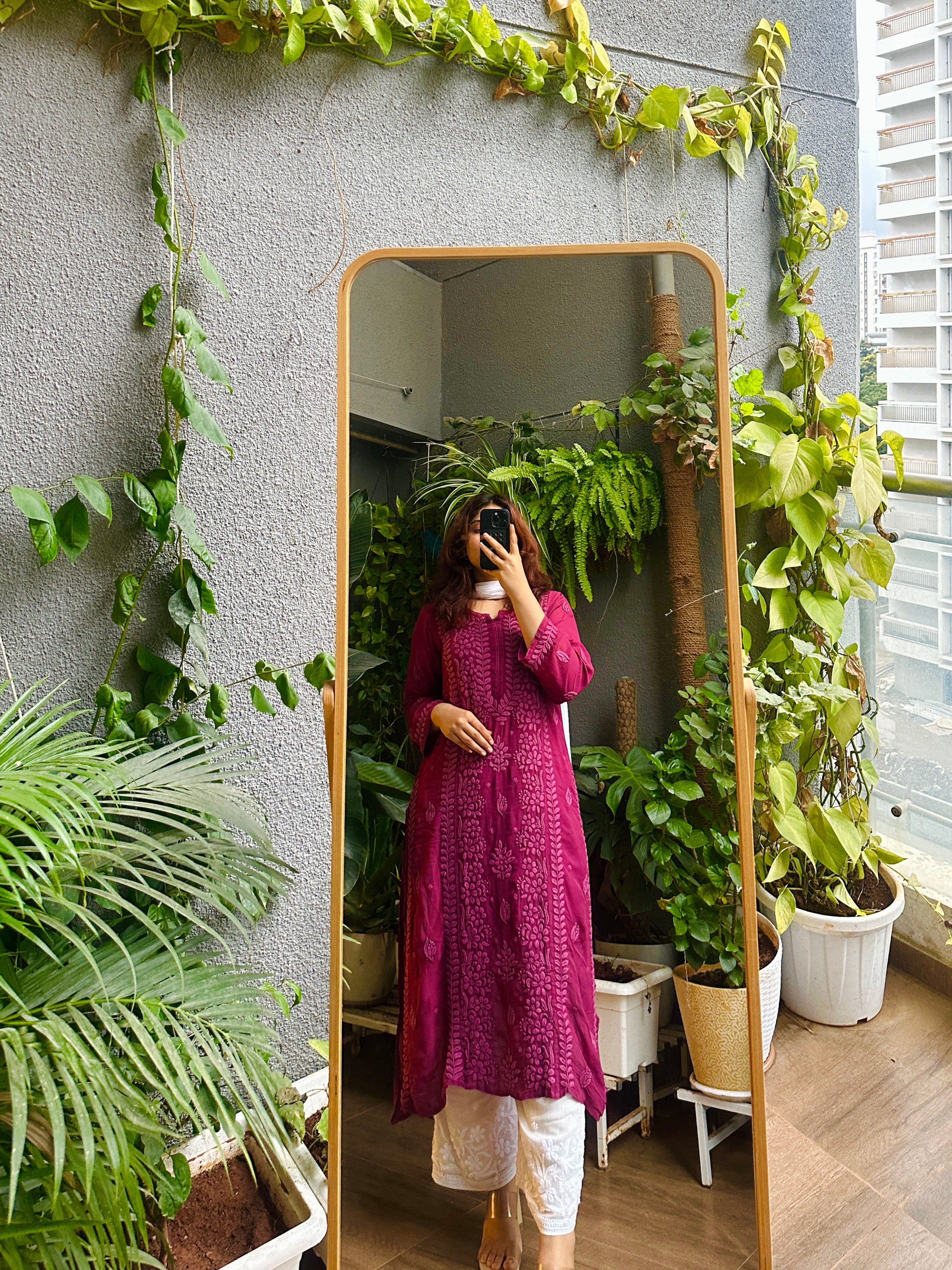 Ziva Viscose Chikankari Kurti
