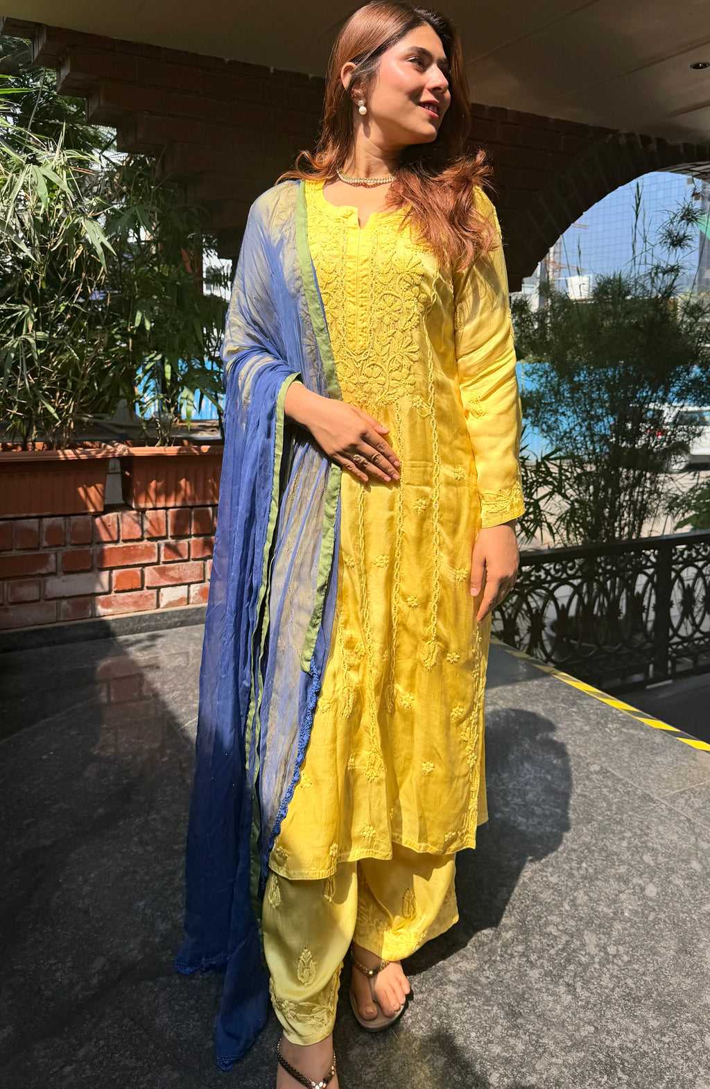 Nazar Battu Inspired Modal Silk Suit Set