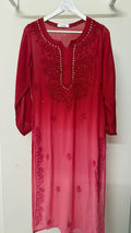 Pure chiffon Mukaish embellished kurta