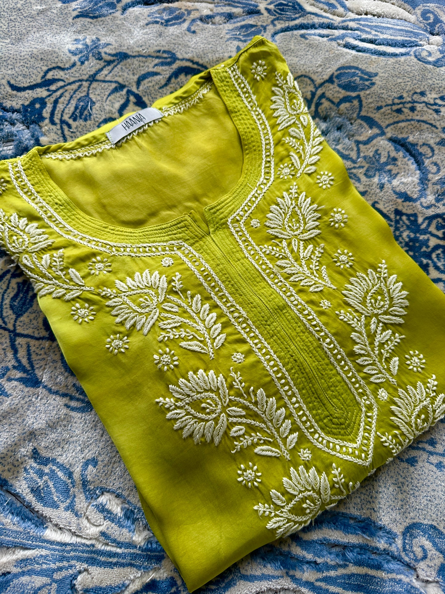 Handcrafted Chikankari Premium Modal Silk Kurta