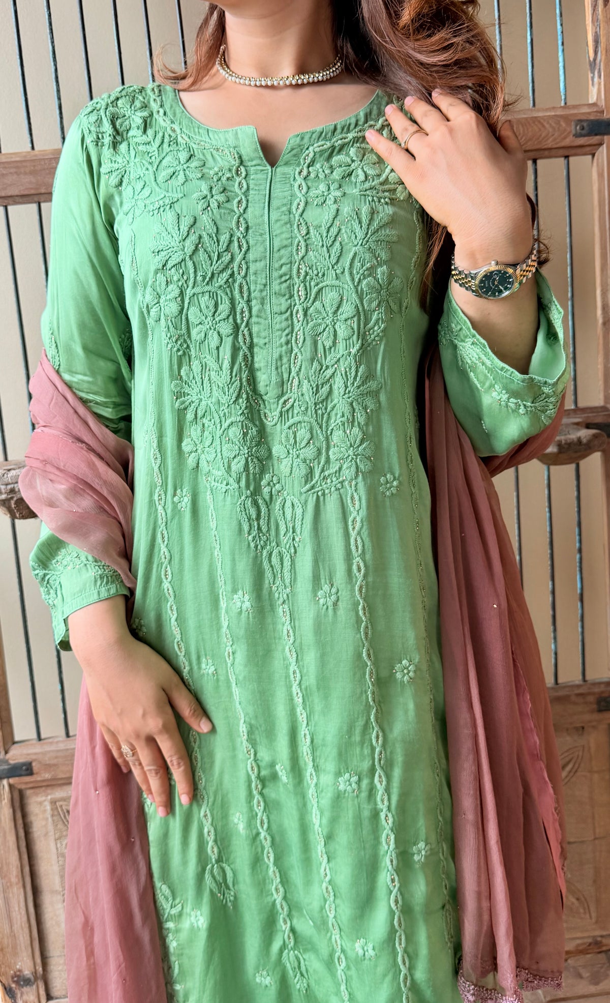 Elaichi Begum Modal Silk Suit Set