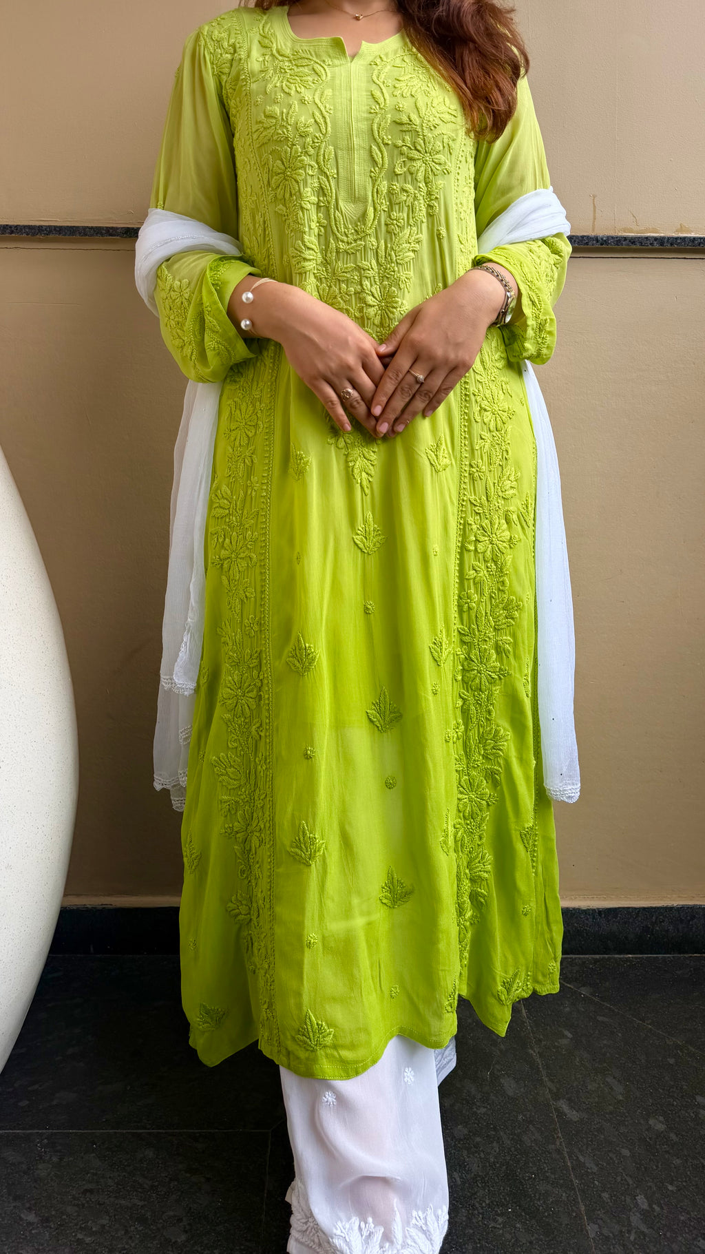 Wasabi Inspired Chikankari Kurta