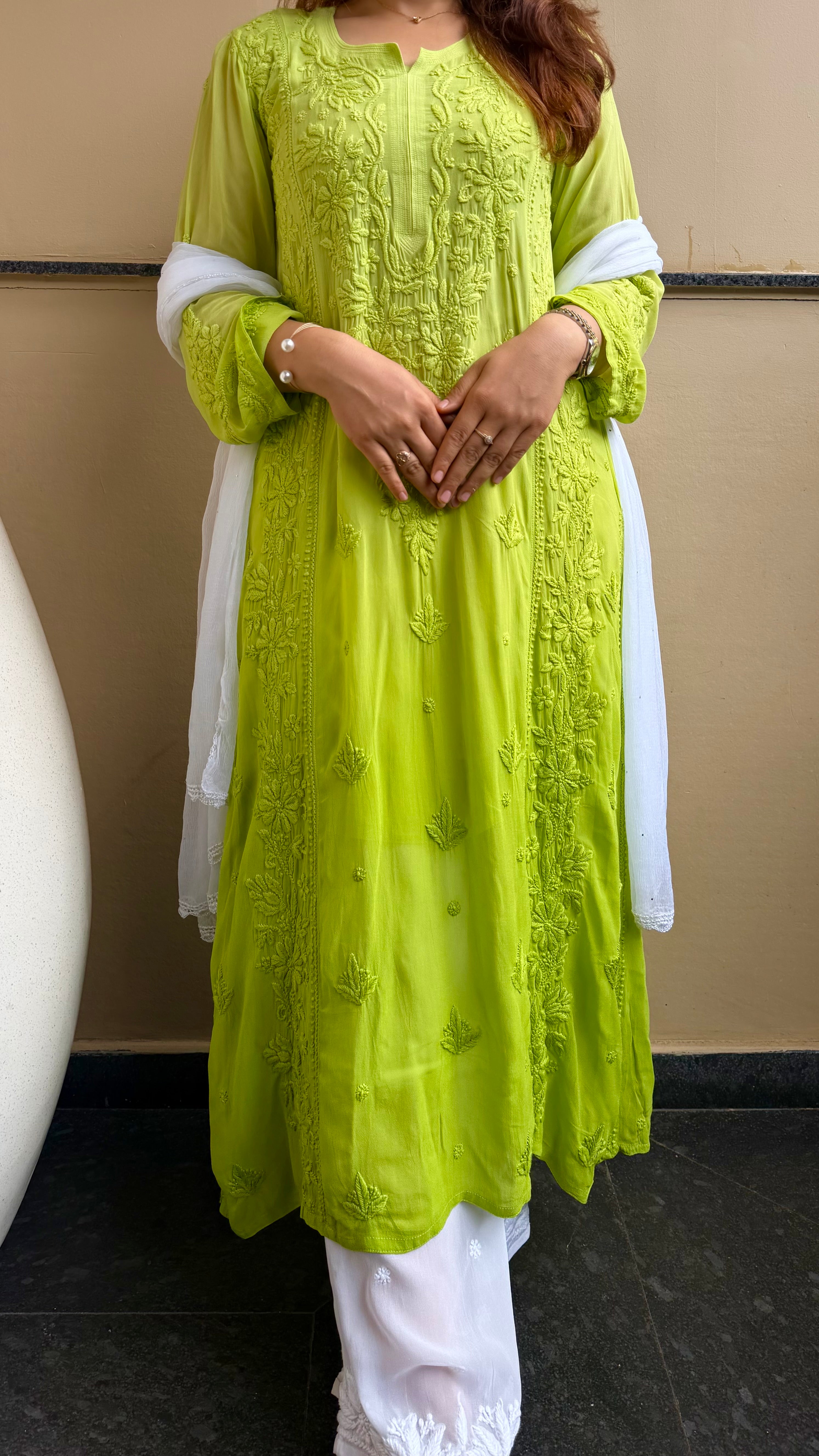 Wasabi Inspired Chikankari Kurta