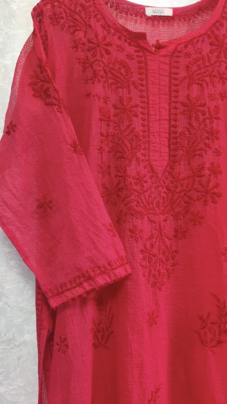 Handcrafted Chikankari Premium Kota Kurta