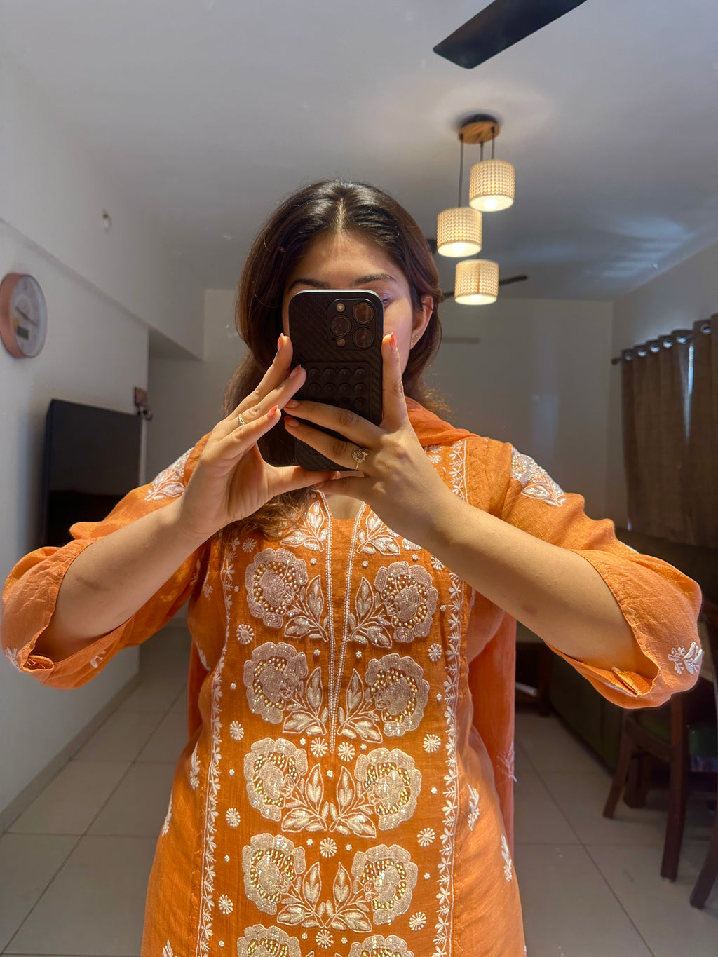Luxe Handcrafted Chikankari Fully Stitched suit set