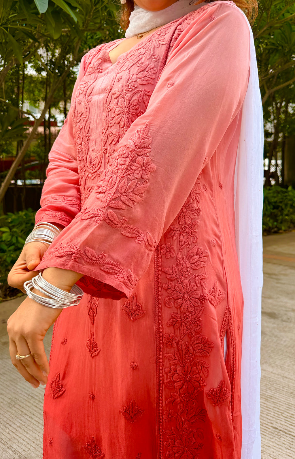 Amara Ombré Chikankari Kurta