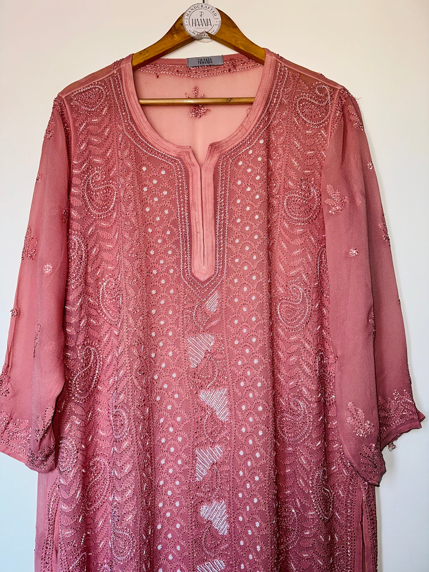 Viral Pearl & Cutdana Chikankari Suit Set - Pinkish Brown