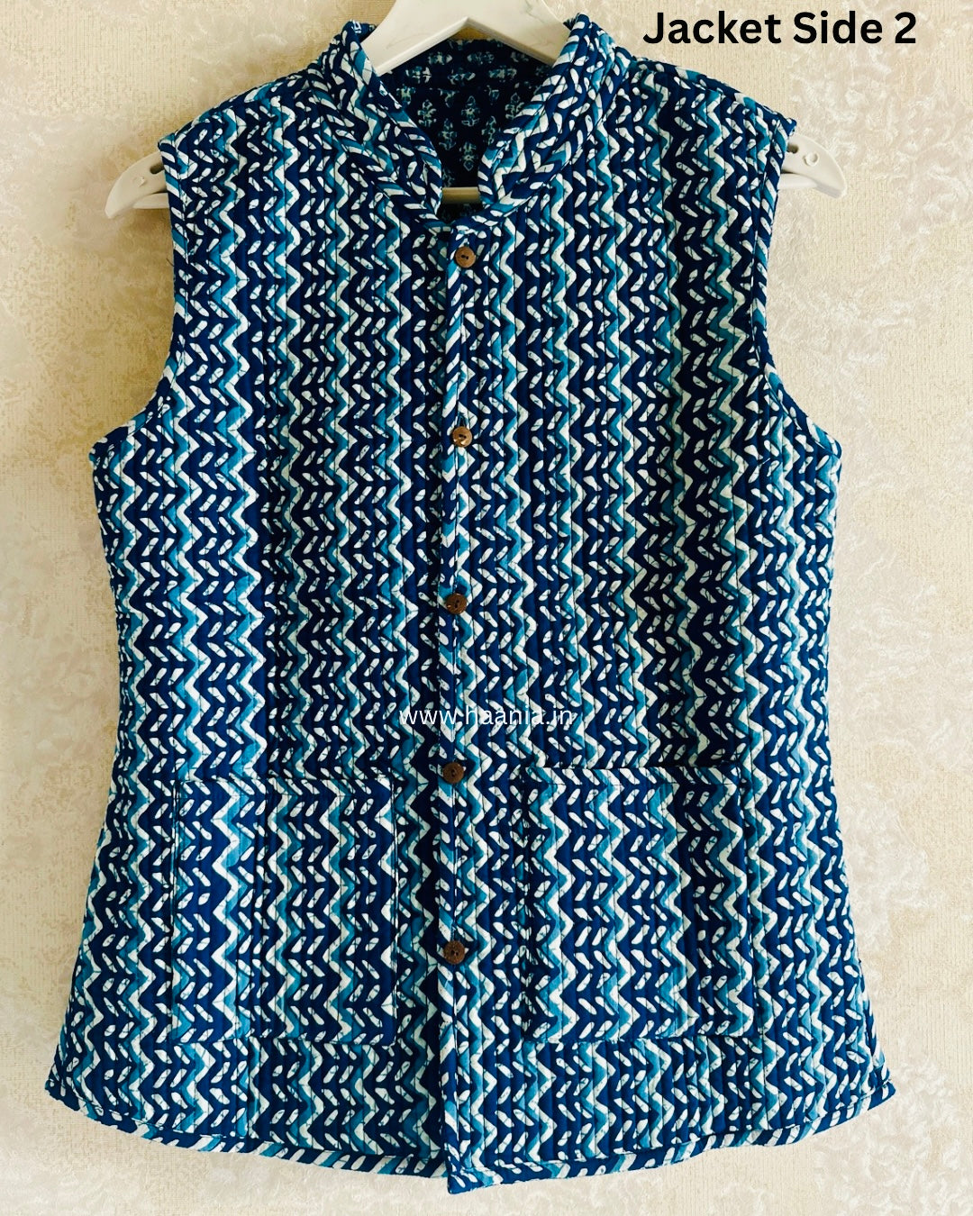 Authentic Jaipuri Hand Blocked Indigo 3 Piece Suit Set