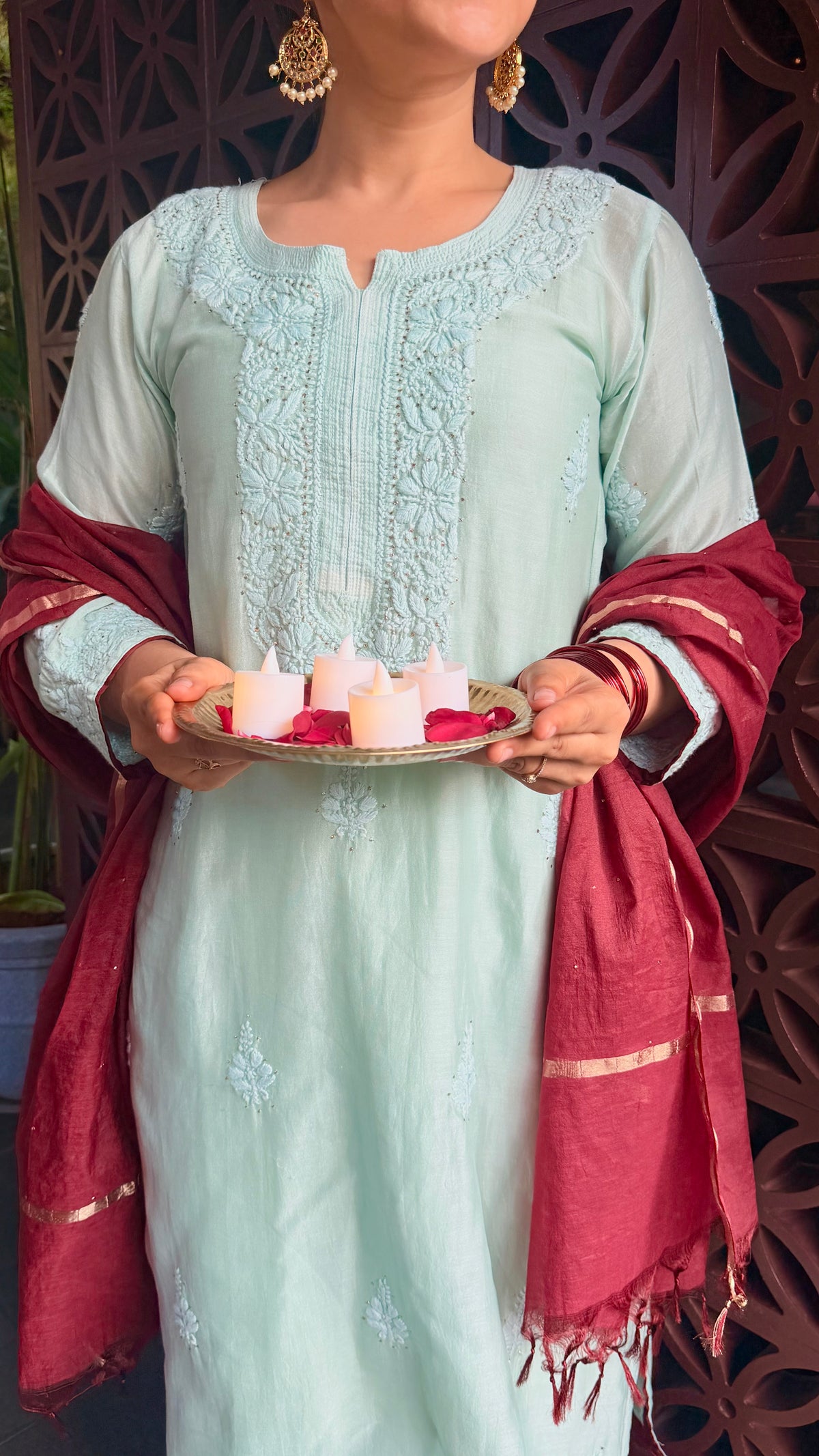 Kumkum Katha Chanderi Suit Set
