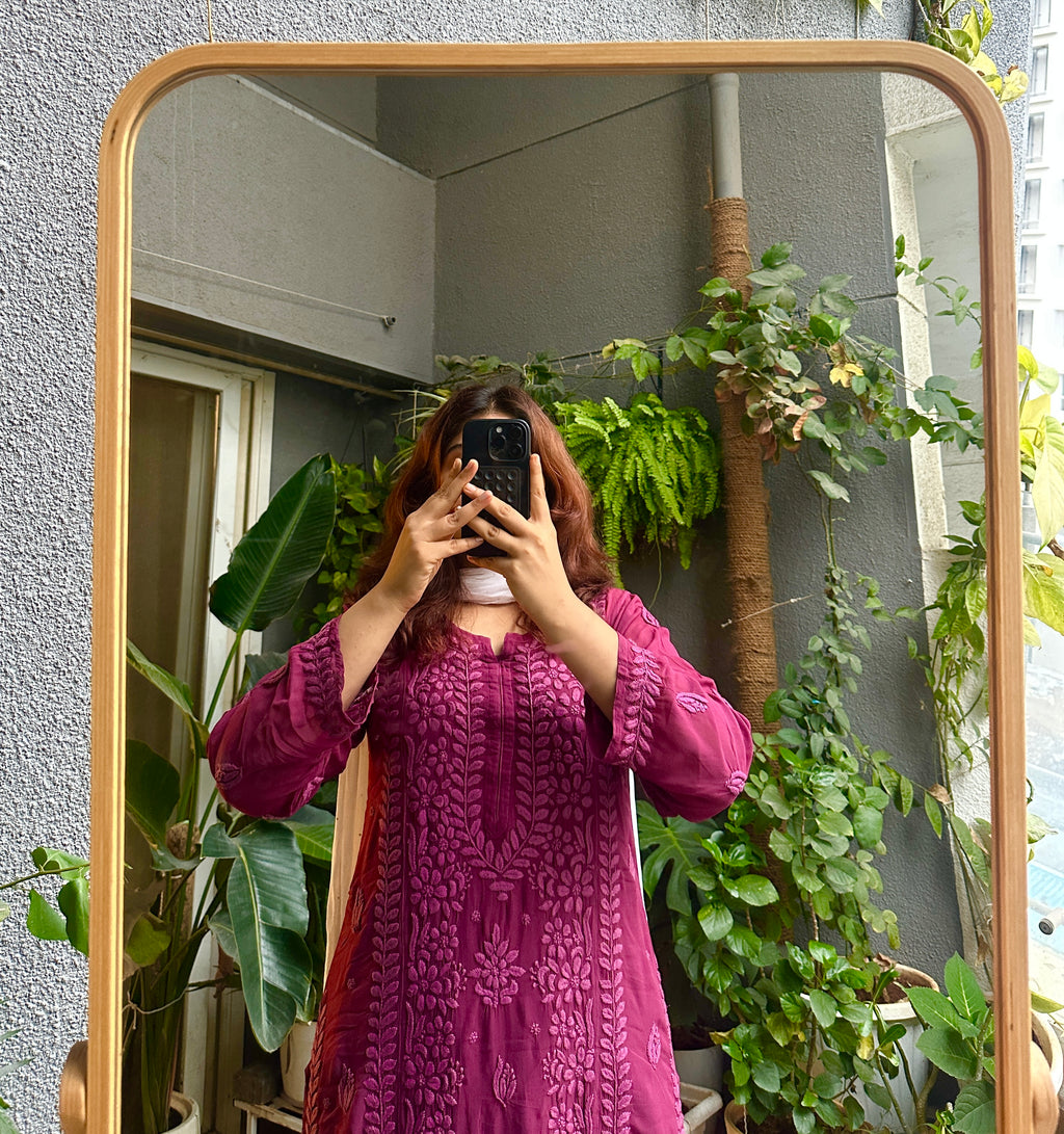Ziva Viscose Chikankari Kurti