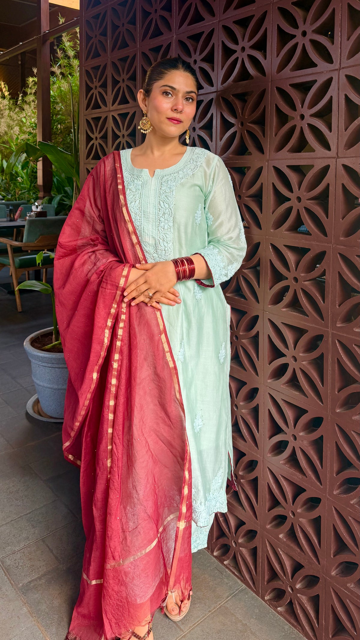 Kumkum Katha Chanderi Suit Set
