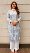 Modal Silk Chikankari kurta