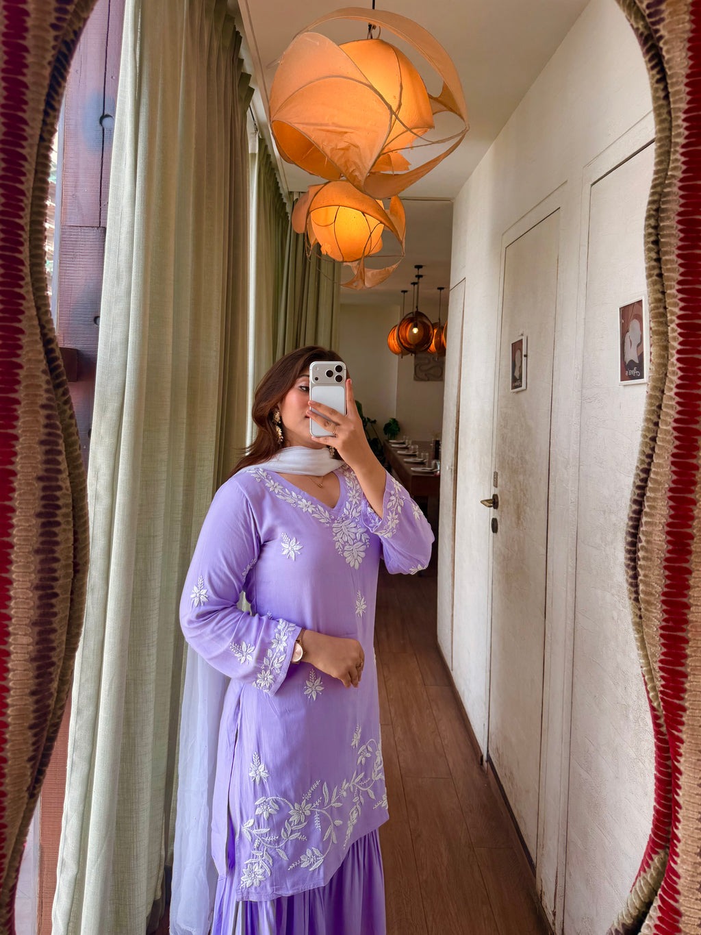 Haya Chikankari Garara set