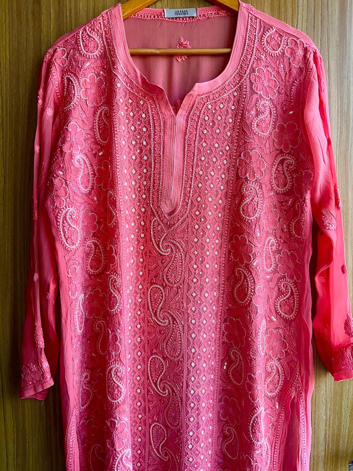 Viral Pearl & Cutdana Chikankari Suit Set - Pink