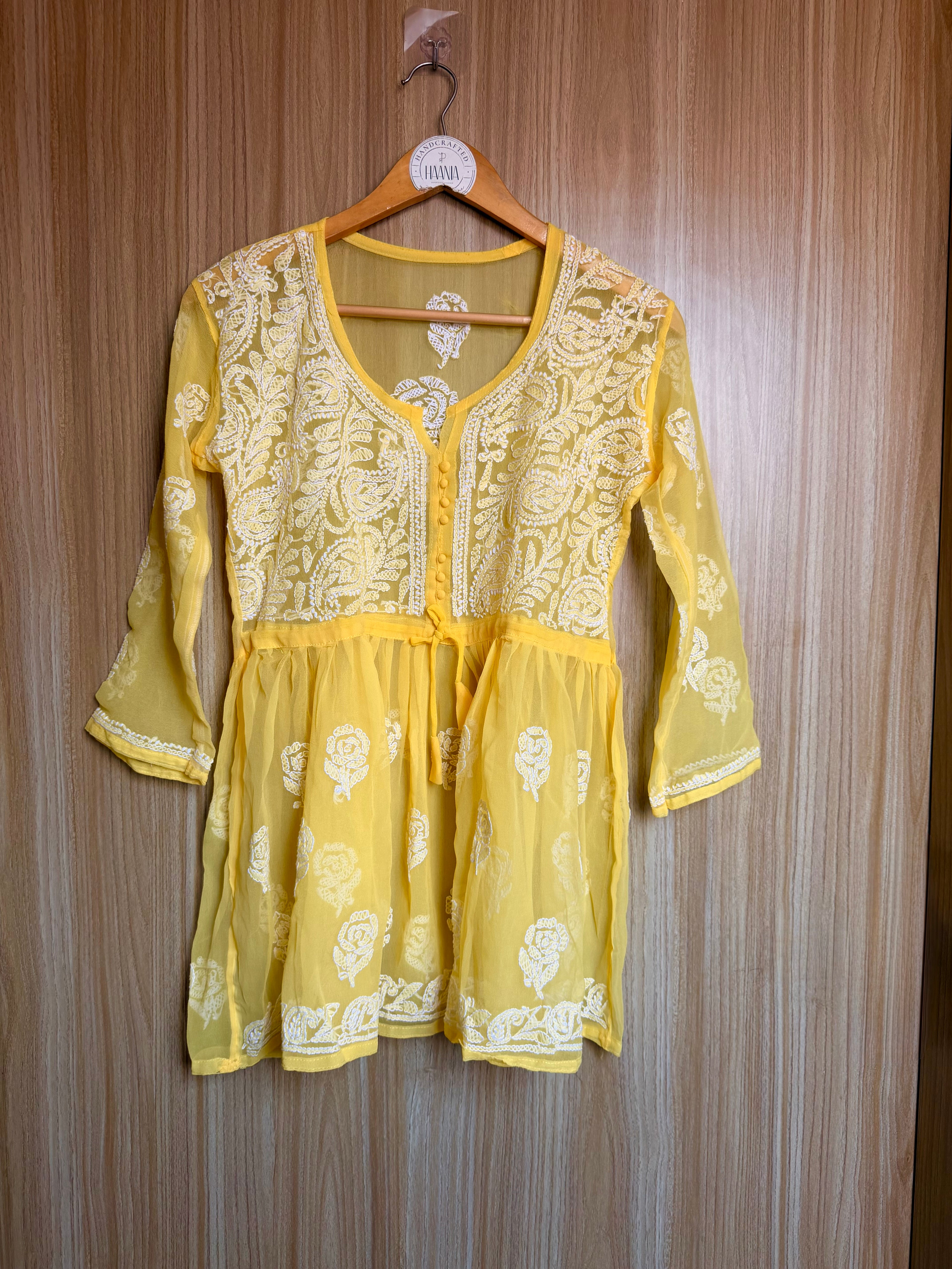 Chikankari Georgette Short Kurti