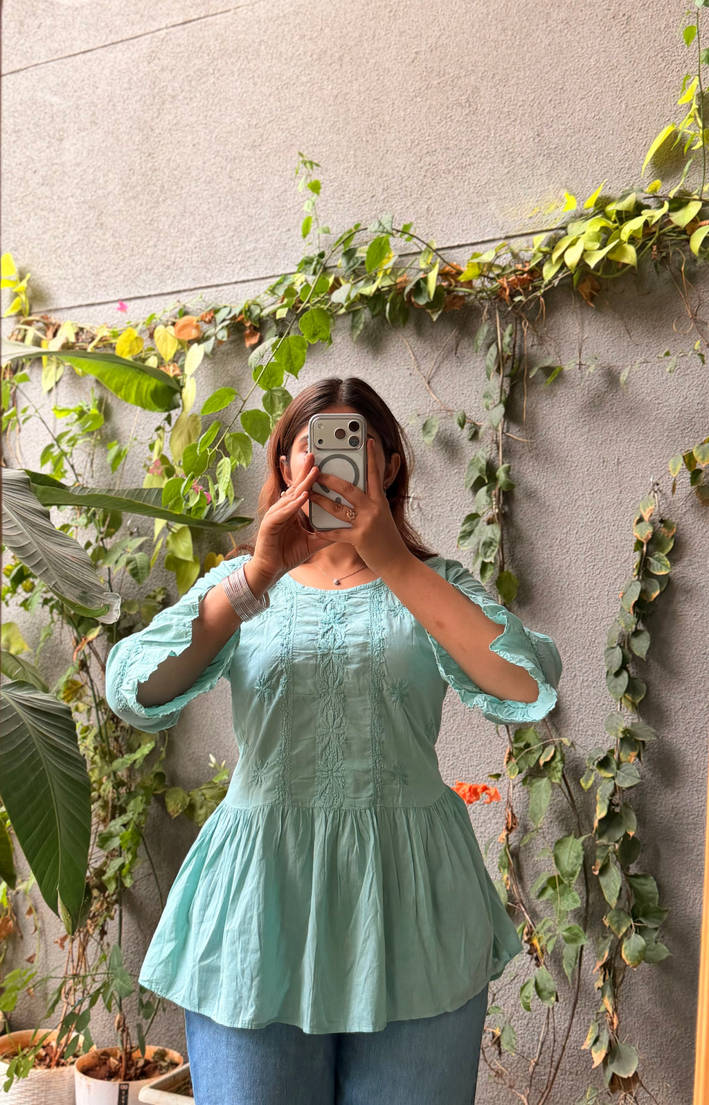 Zuni Handcrafted Chikankari short Kurti