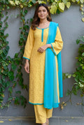 Sunheri Shaam Chikankari Suit Set