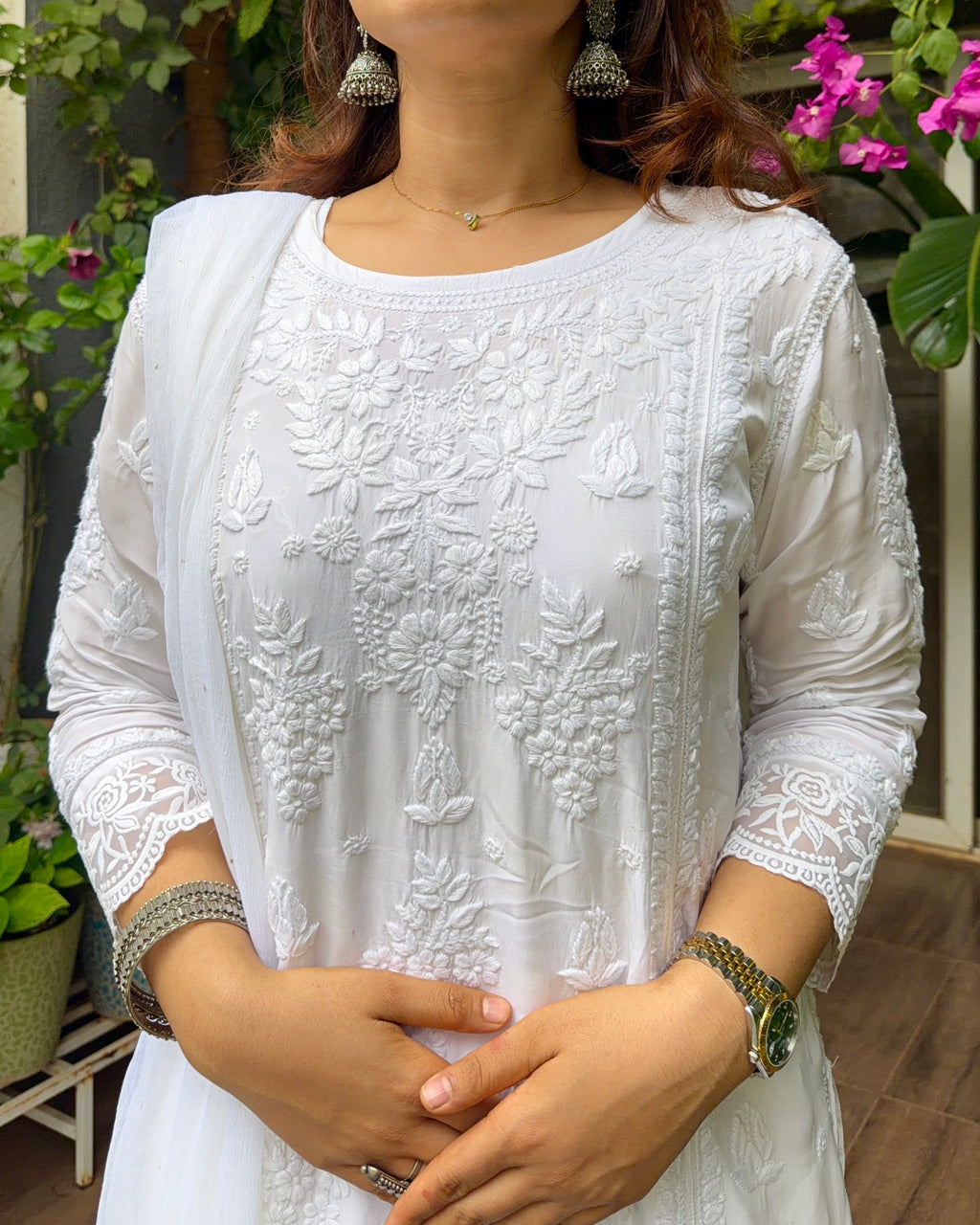 Hoor Crepe Chikankari Suit Set