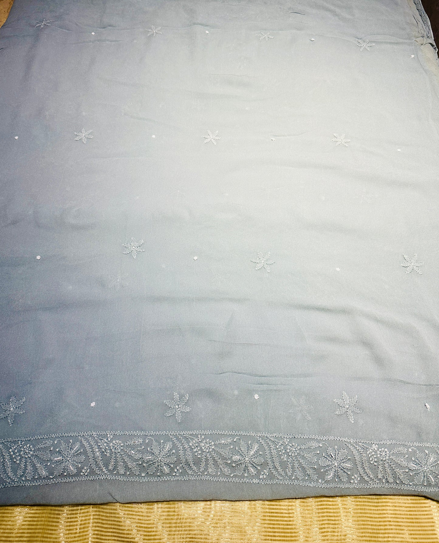 Viral Pearl & Cutdana Full Jaal Chikankari Unstitched Suit Set
