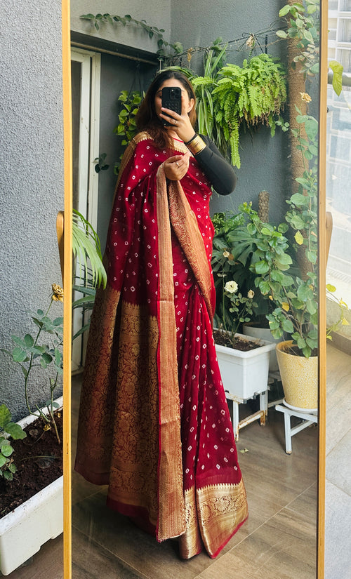 Authentic Bandhani Saree