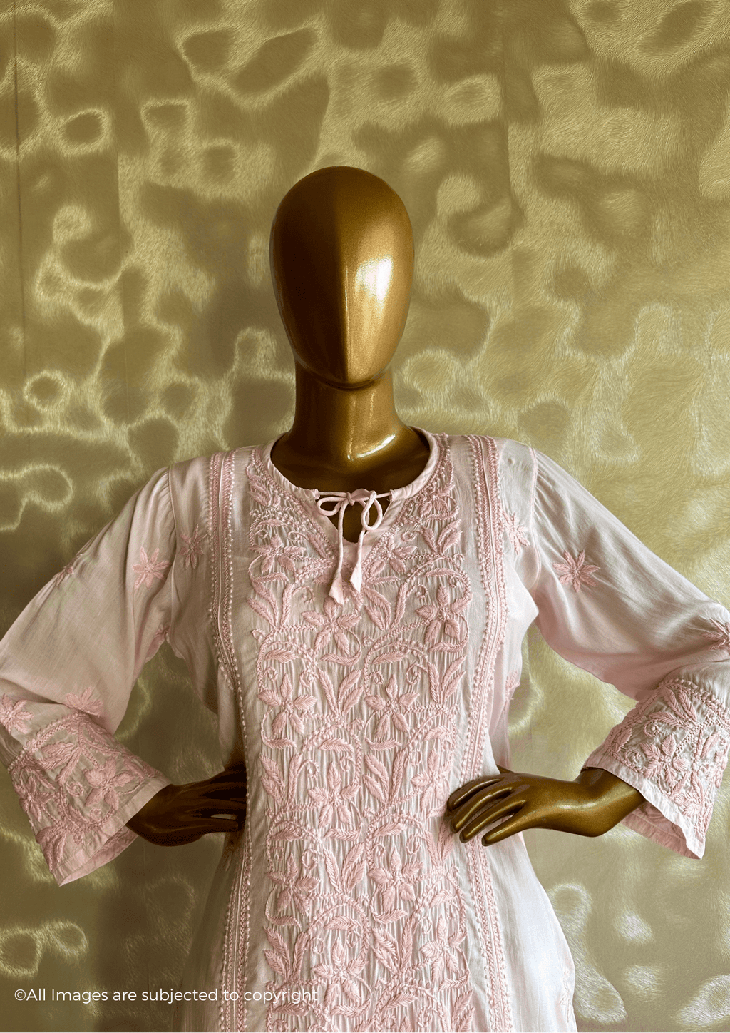 Afra Handcrafted Chikankari Modal Cotton Kurta