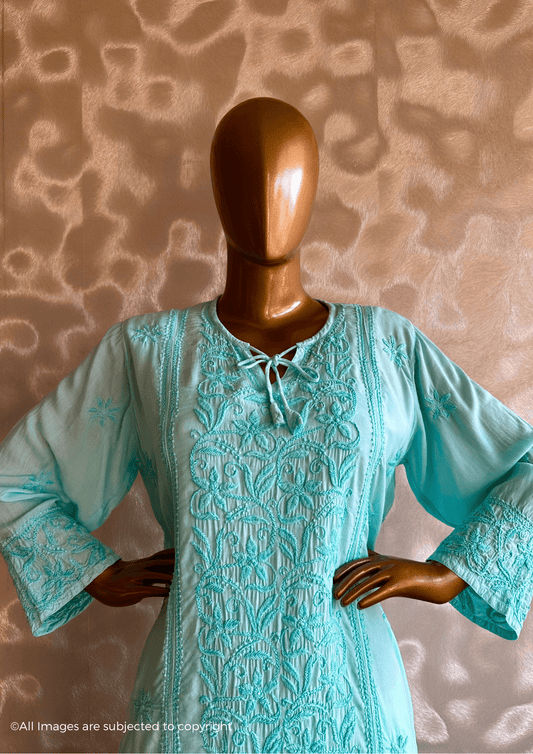 Afra Handcrafted Chikankari Modal Cotton Kurta