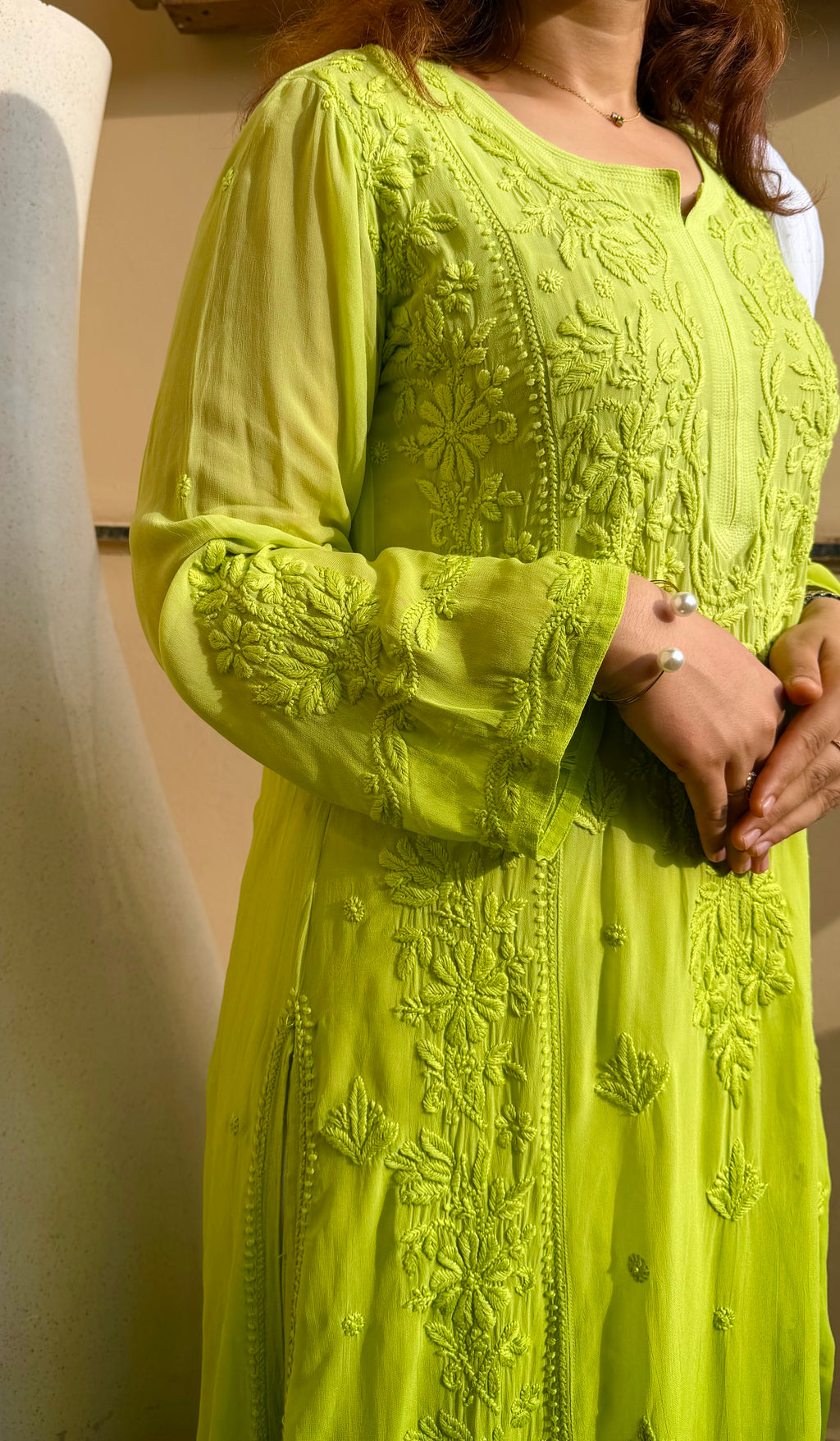 Wasabi Inspired Chikankari Kurta