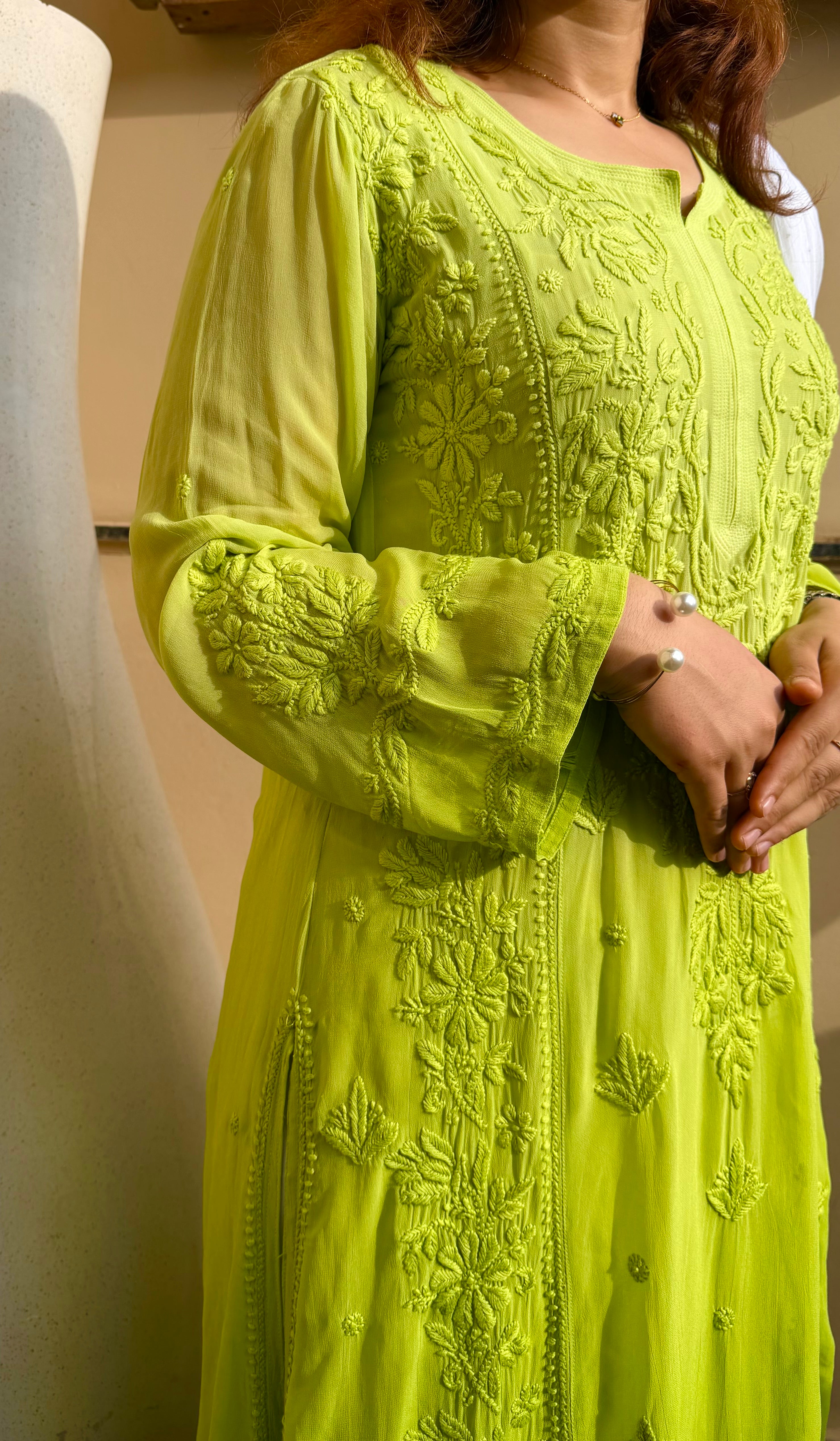Wasabi Inspired Chikankari Kurta