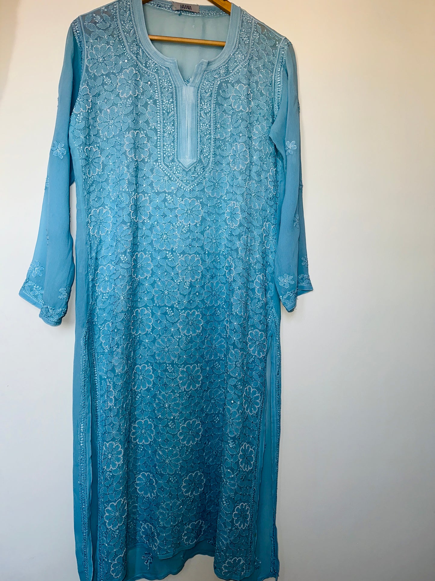 Viral Pearl & Cutdana Chikankari Suit Set-Blue