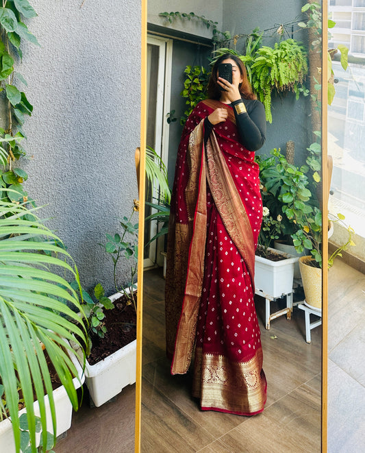Authentic Bandhani Saree