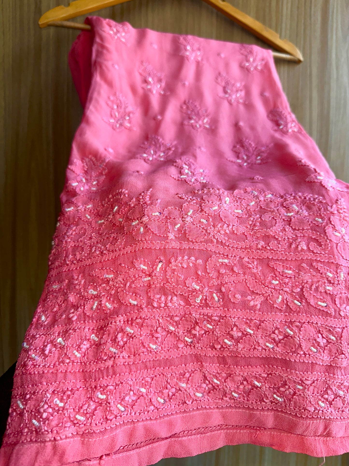 Viral Pearl & Cutdana Chikankari Suit Set - Pink