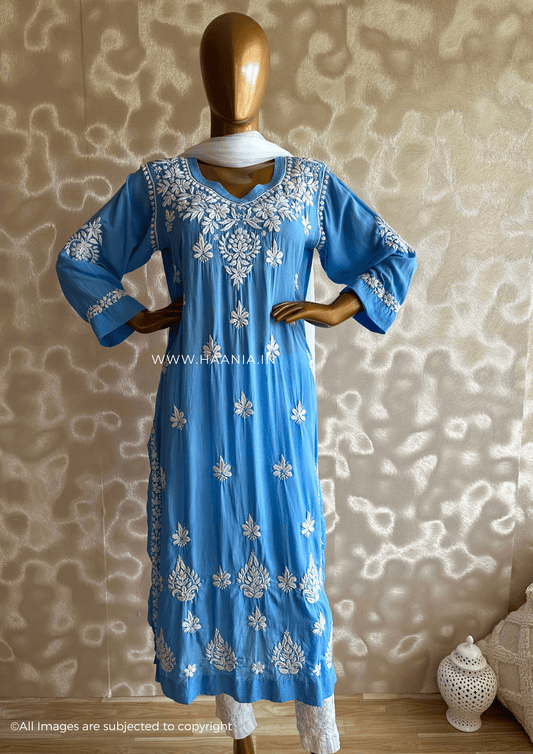 Modal Cotton Chikankari Kurti