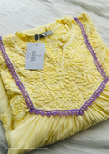 Butter Yellow Handcrafted Chikankari Suit Set