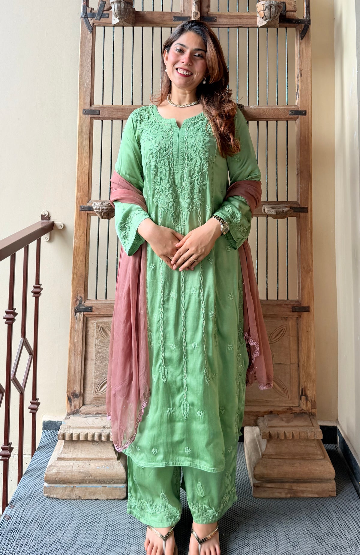 Elaichi Begum Modal Silk Suit Set
