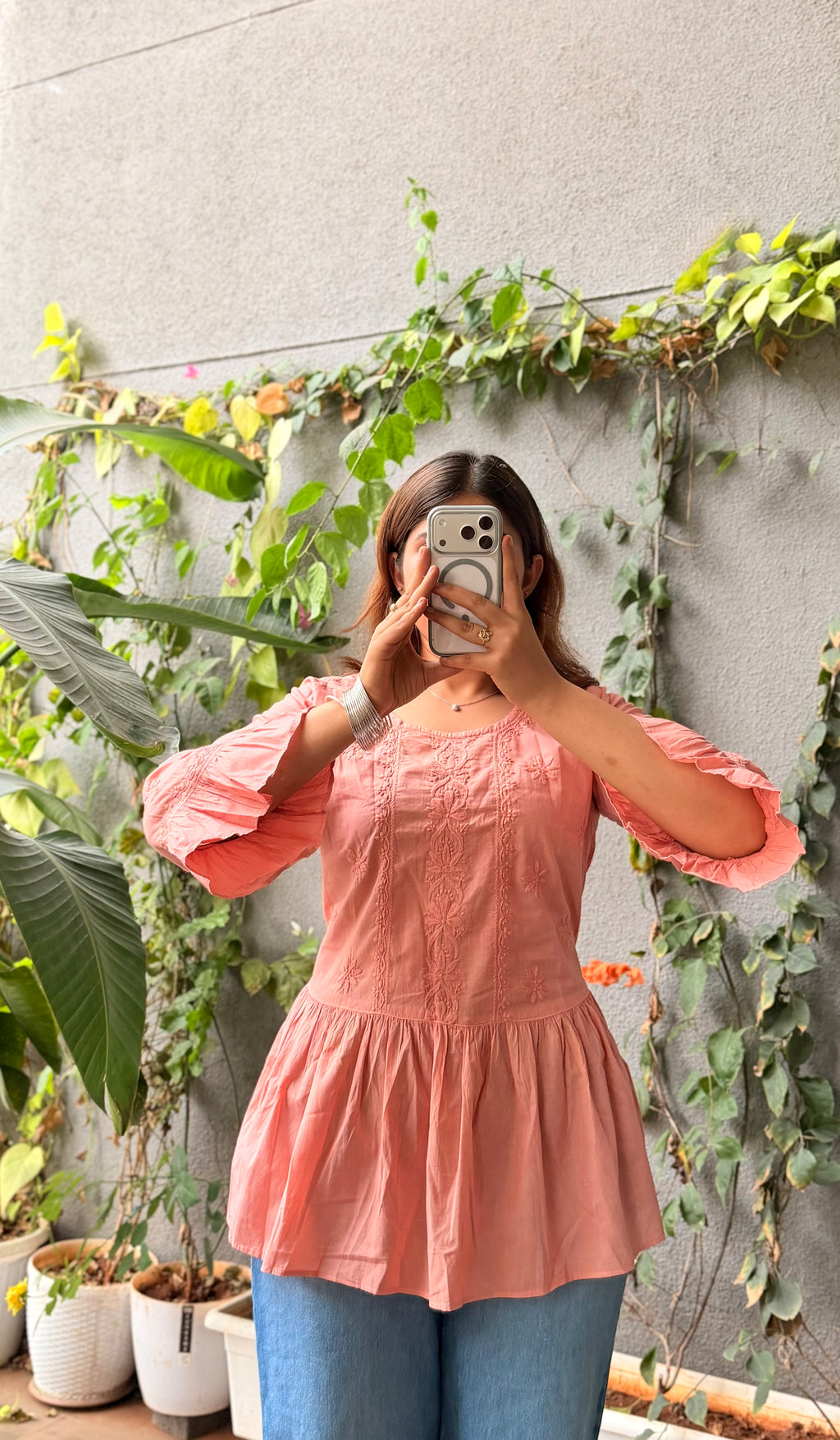 Zuni Handcrafted Chikankari short Kurti