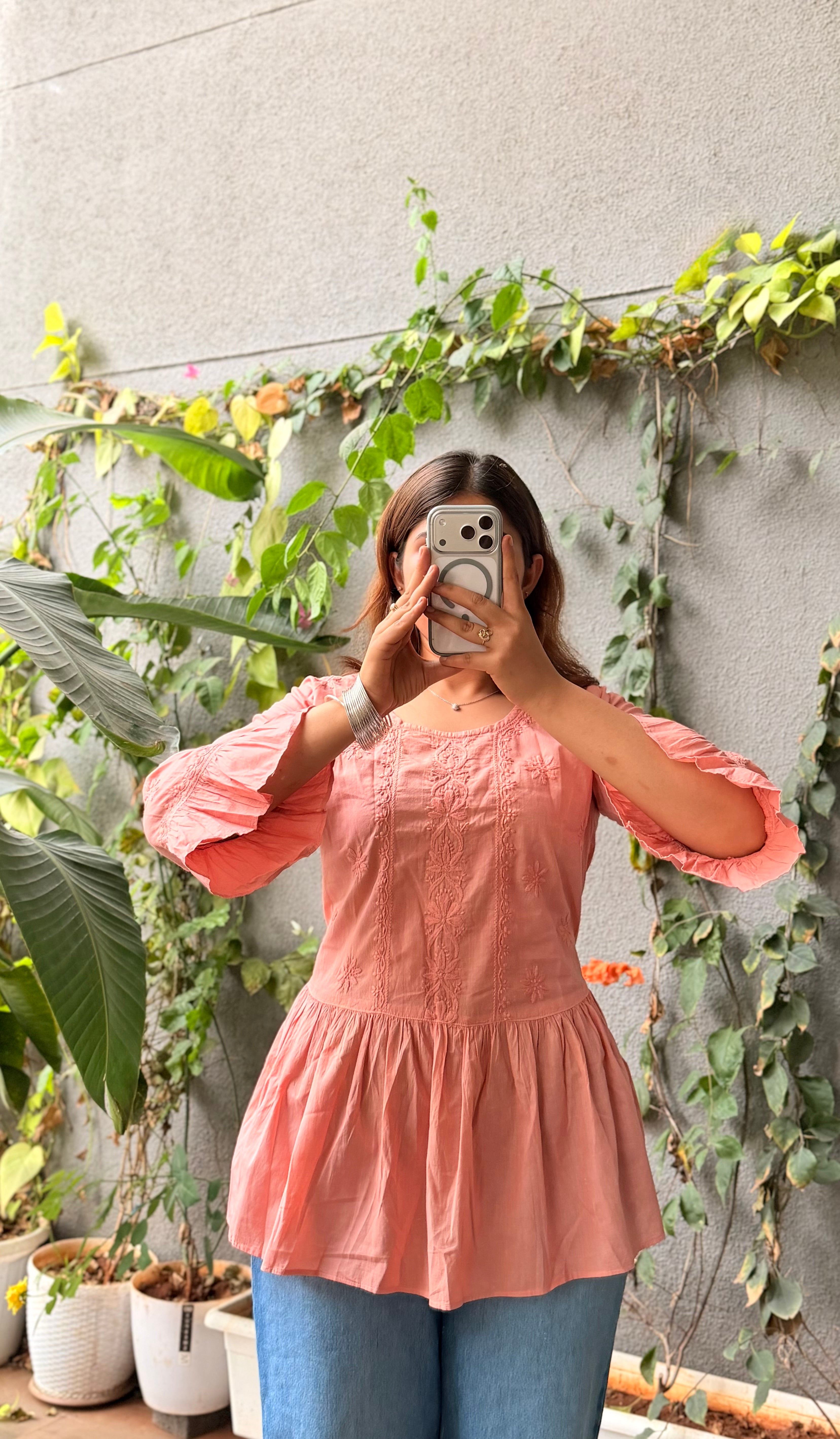 Zuni Handcrafted Chikankari short Kurti