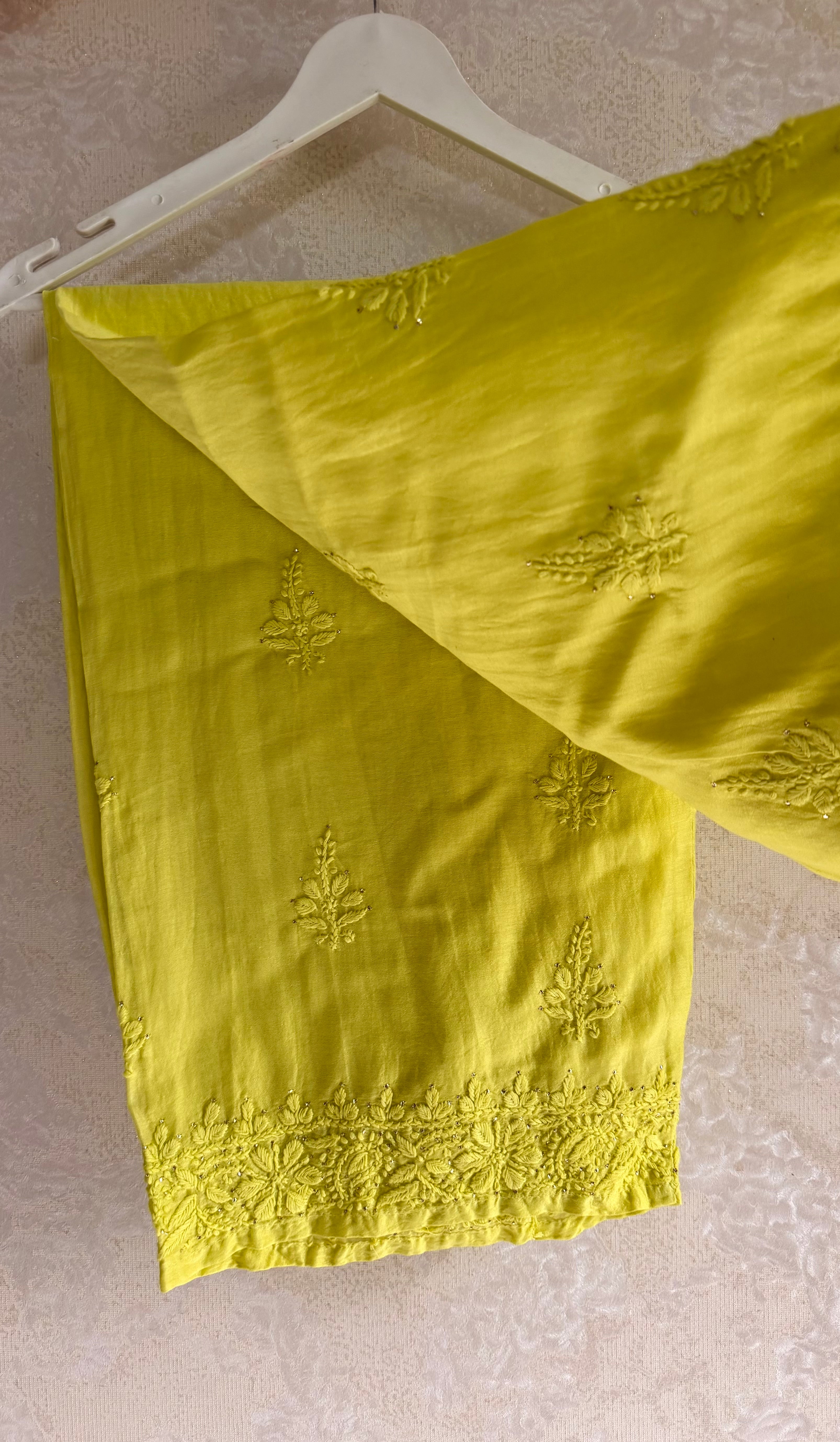 Garden Sky Chanderi Silk Suit Set