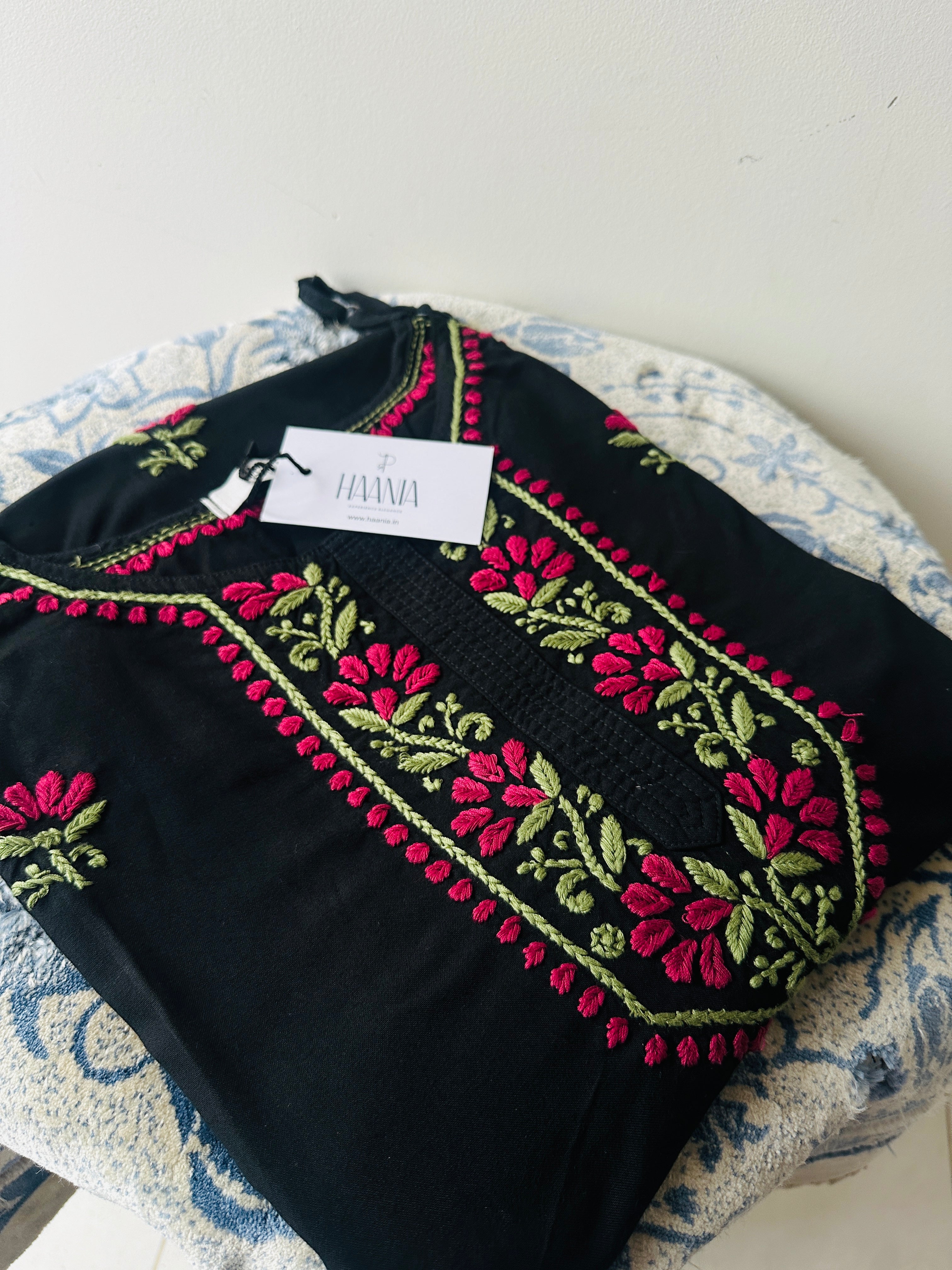 Not So Basic Black Chikankari Suit set