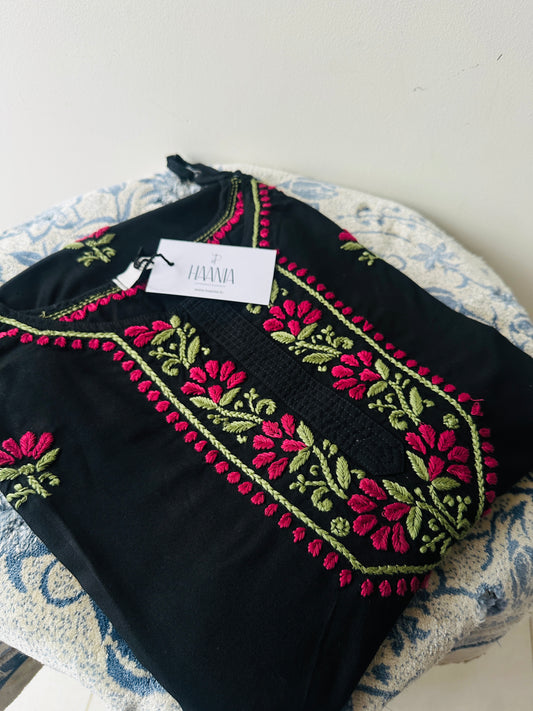 Not So Basic Black Chikankari Suit set