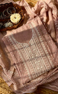 Ombré Mul Chanderi Anarkali with Heavily embellished dupatta