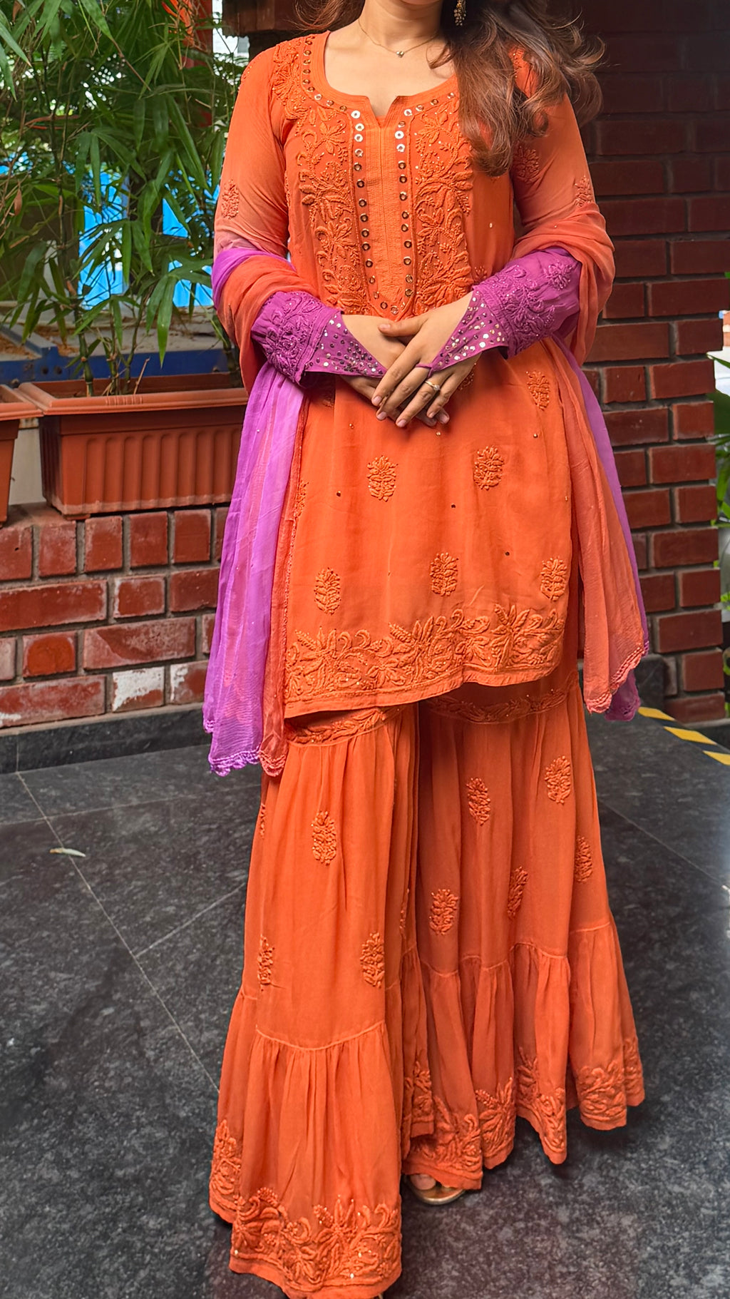 Jamuni Imarti Kamdani Layered Garara Set